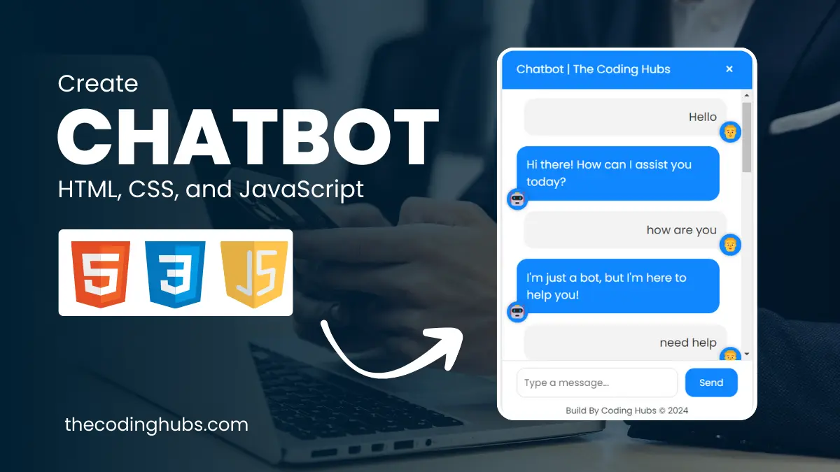 Chatbot with HTML CSS and JavaScript